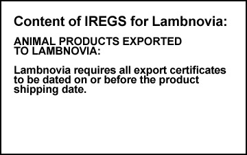 Sample screenshot of IREGS database for Lambnovia.