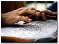 Person working at a computer