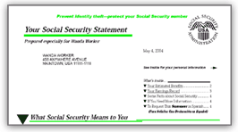 Copy of a Social Security Statement