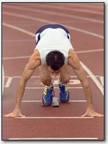 Runner at the starting line