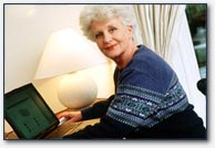 Older woman at a computer