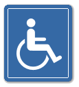 Wheelchair symbol used on DMV and parking lot signs