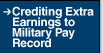 Crediting Extra Earnings to Military Pay Record